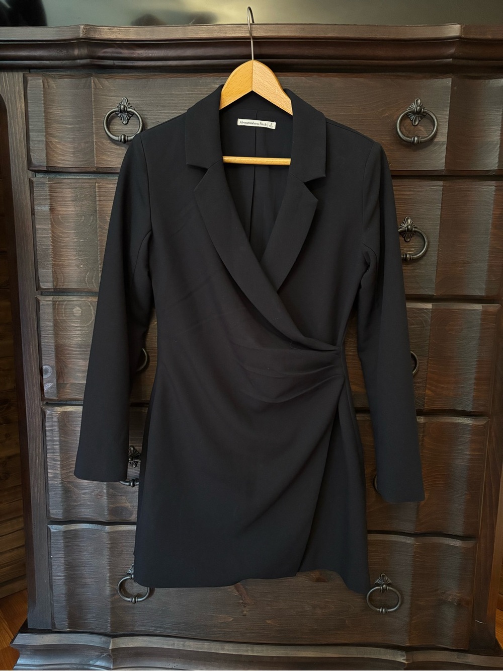 Abercrombie & Fitch Black Wrap Blazer Dress, Size Small